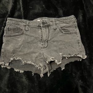 Mossimo Grey High Rise Short Jean Shorts Size 12